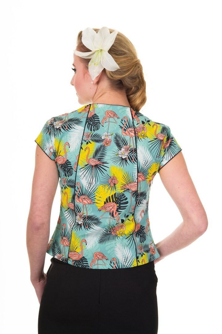 Elegant Flamingo Banned Wanderlust Vintage Retro Top
