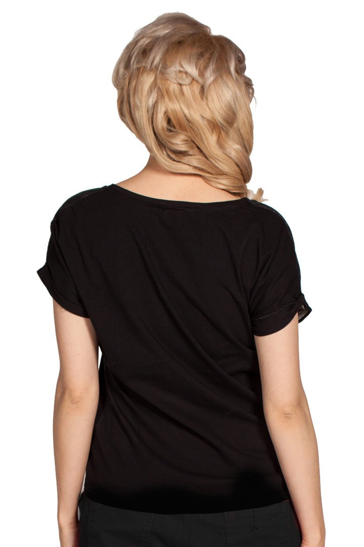 Tiger Lily Half Skull Gothic Alternative Baggy Loose Top Tee