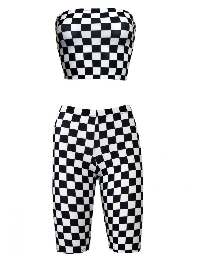 Monochrome Chequered Chess Board Crop 
