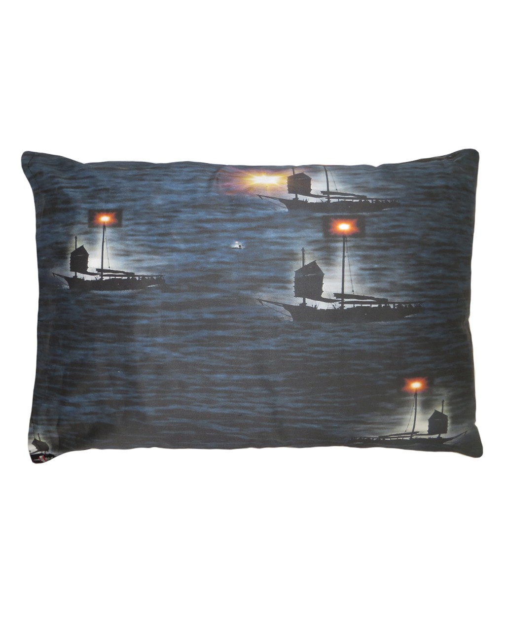 Beautiful Fantasy Castle On The Cliffs Sailing Boats Printed Pillowcase