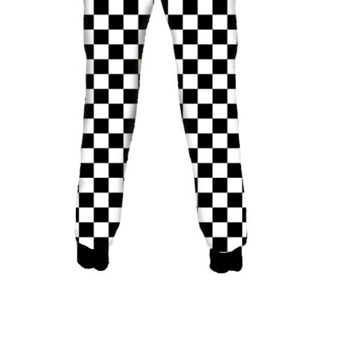 Unisex Check Mate! Checker Chess Mono Checker Board Abstract Fleece Printed Sweatpants Jogging Bottom