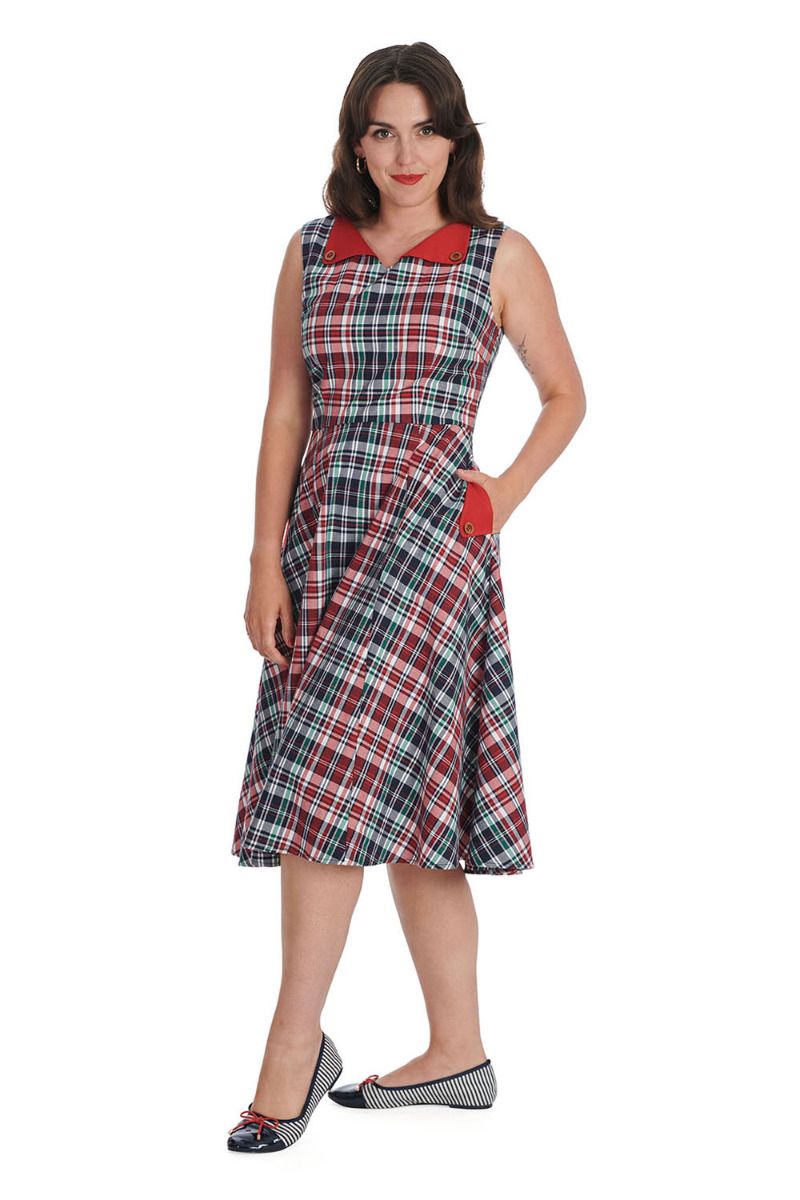 Button Down Swing Dress