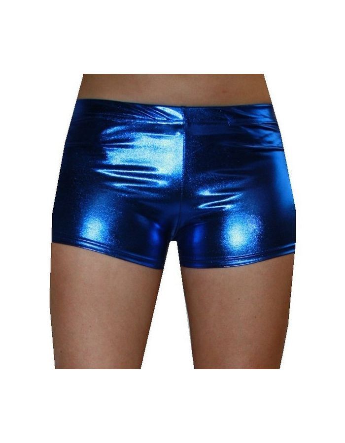 Damen Wetlook Shorts Metallic Hotpants Sport Shorts Gym Fitness
