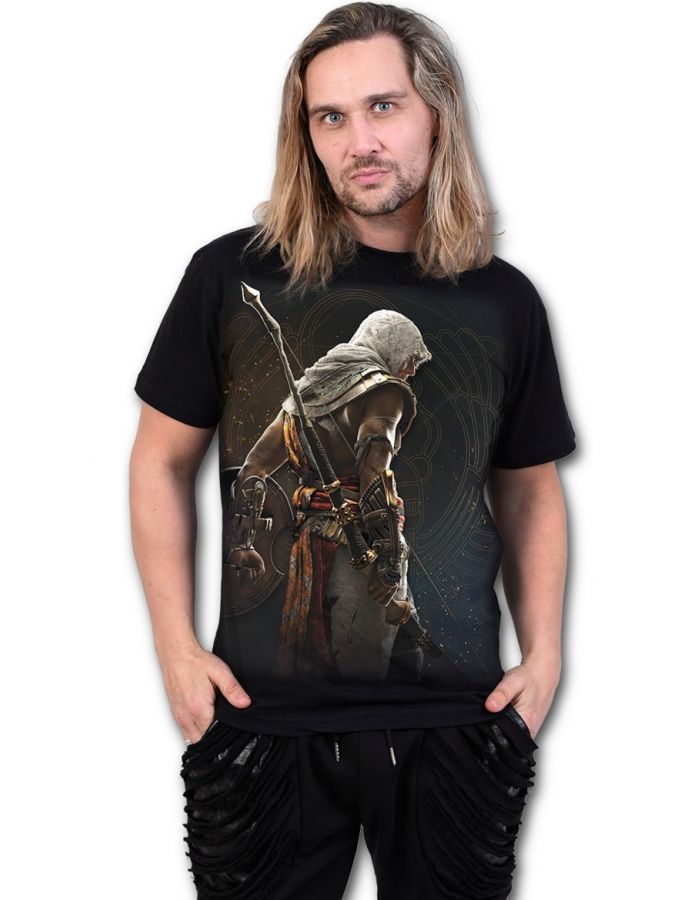 Spiral Assassins Creed Origins Bayek Eygptian Symbol T-Shirt Top Tee