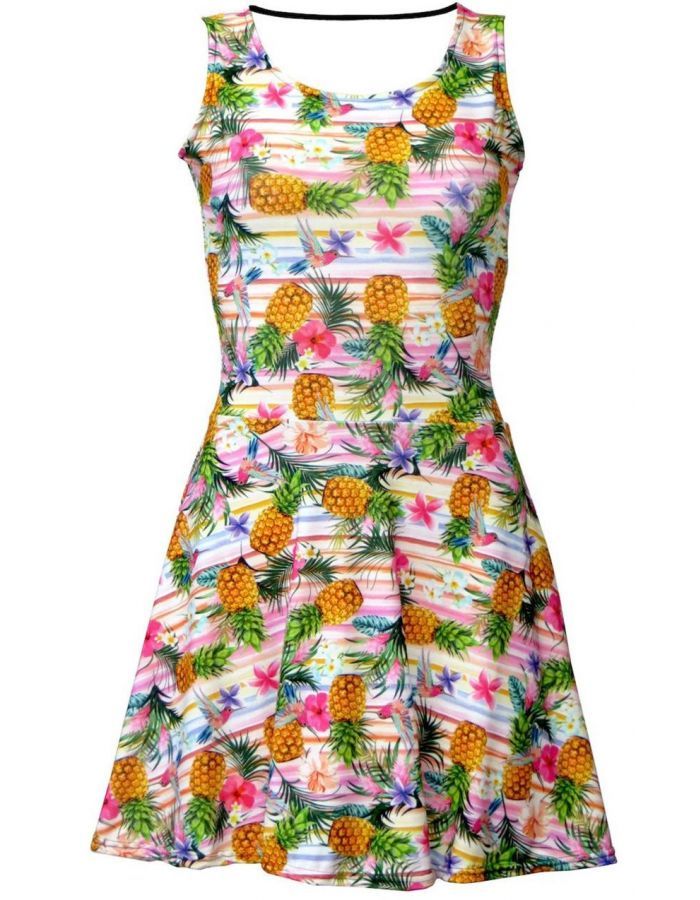Pineapple Skater Dress