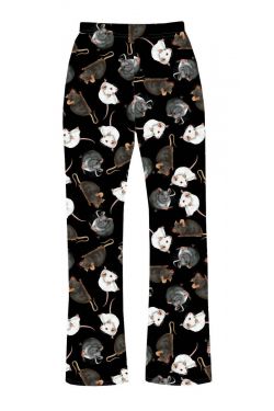Cute Mouse Rats Printed Loungewear Sleepwear Pyjama Bottoms Pants