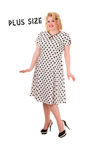 Plus Size Banned Wonderwall Poka Dot Vintage Retro Dress