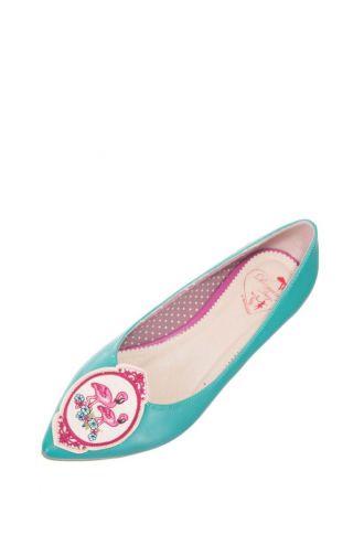 Banned Vintage Retro Flamingo Pointed Ballerina Pumps Shoes
