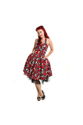 Rockabella Roses Rockabilly Vintage Floral Alternative Dress