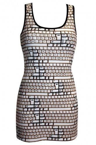 Ctrl-Alt-Delete! QWERTY Keyboard Long Vest Top