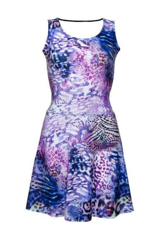Exotic Animal Skins Alternative Printed Skater Dress