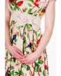 Banned Wonderful Beige Exotic Birds Floral Swing Rockabilly Dress
