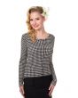 Alternative Classic Houndstooth Vintage Pin-Up Rockabilly Retro 50's Cardigan
