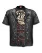 Spiral Goth Wrap Victorian Biker Allover T-Shirt Top Tee