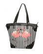 Banned Vintage Retro Flamingo Striped Stripe Handbag Hand Bag