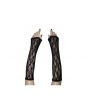 Gothic Black Long Floral Lace Flower Net Gloves Goth Punk Emo