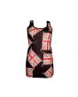 UK British Flag Union Jack Faded Patches Print Long Tank Top