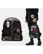 Anarchy Skull Studded Tartan Leopard Punk Backpack Bag