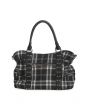 Banned Classic Black And White Tartan Punk Rise up Handcuff Handbag