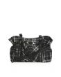 Banned Classic Black And White Tartan Punk Rise up Handcuff Handbag