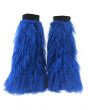 Neon-UV Blue Fluffy Legwarmers - Boot Covers