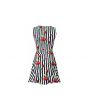 Cherry Tart Monochrome Striped Vintage Retro Print Skater Dress
