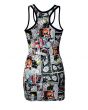 Comic Strip Book Retro Classic Print Long Vest Tank Top