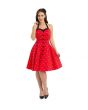 50s Style Red 8 Ball Rockabilly Prom Party Dress