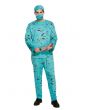 Zombie Bloody Surgeon Doctor Scrubs Halloween Fancy Dress Costume