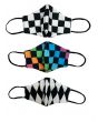 Multi Checker Chess Monochrome Harlequin Diamond Printed Reusable Washable Face Covering Masks