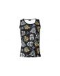 Men's Gothic Grunge Texture Skulls Swords Wings Celtic Biker Printed Vest Top