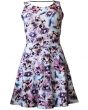 Cute Kitty Cat With Paw Glasses Bow Alternative Printed Skater Dress