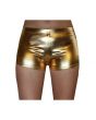 Gold Wetlook Metallic Hot Pants