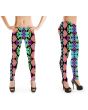 Multi Colour Snake Skin Reptile Design Printed Leggings