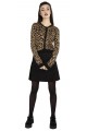 Leopard Design Cropped Retro Vintage 50's Rockabilly Knit Cardigan
