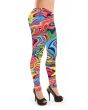 Galaxy Marble Swirls Psychedelic Holographic Geometric Printed Leggings 