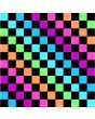 Multicolour Checker Board 2.5cm Square Check Chess Print Stretch Spandex Fabric Stunning Sewing Dressmaking Festival Apparel