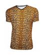 Men's Original Leopard Print V-Neck TShirt Tee Top