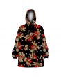 Unisex Gothic Voodoo Doll Printed Oversized Blanket Fleece Hoodie
