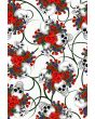 Skull Floral Purple Red Roses Goth Print Stretch Spandex Fabric Stunning Dressmaking Dancewear Tops Leggings