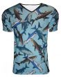 Shark Sea Life Men's V-Neck T-Shirt Top Tee