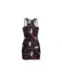 Mexican Sugar Skull Rose Skeleton All Over Print Long Vest Top