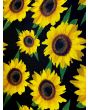 Sunflower Floral Flowers Printed Stretch Spandex Polyester Fabric Sewing Retro Apparel