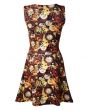 Traditional Steampunk Machine Mechanical Cogs Clocks All Over Print Sleeveless Skater Dress