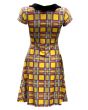 Tartan Check 50's Collar Swing Punk Rockabilly Printed Collar Dress