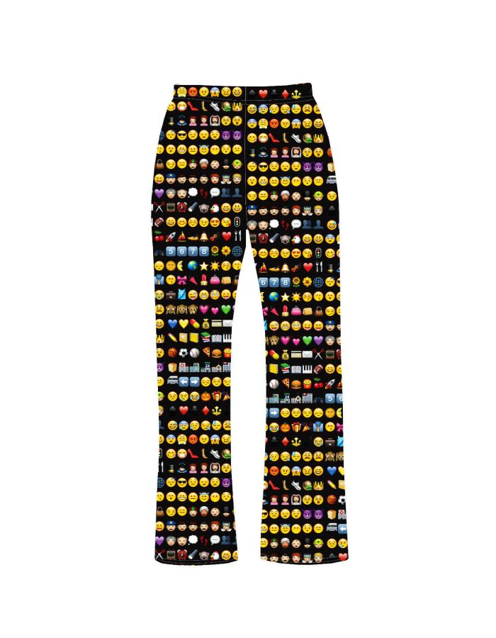 Emoji Smiley Emoticon Icons Alternative Printed Loungewear Sleepwear Pyjama Bottoms Pants