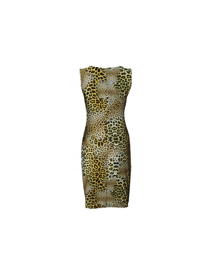 Classic Original Leopard Cheetah Animal Skin Printed Midi Bodycon Dress