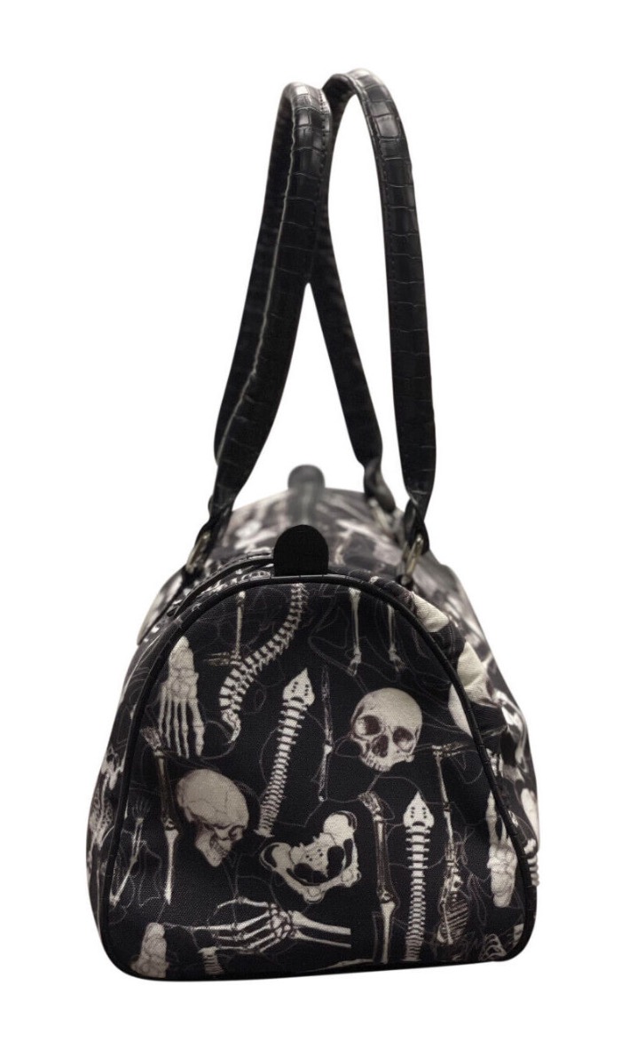 Gothic Skeletons Skulls Anatomy Bones Ribcage Heart Mini Bowling Bowl Bag