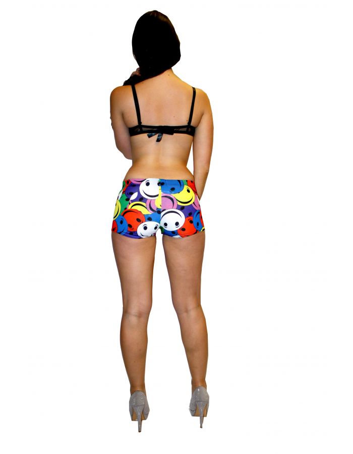 Rainbow Smiley Faces Shorts Hot Pants