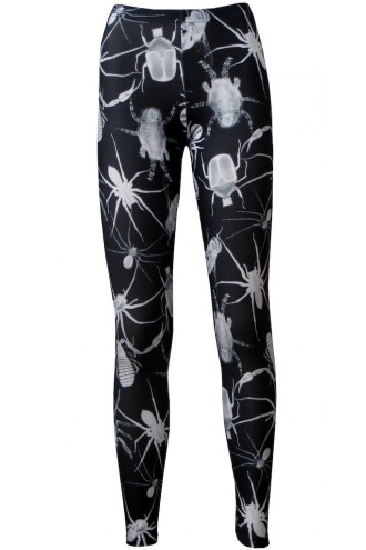 Mono X-Ray Vision Creepy Crawlers Tarantula Spiders Scorpion Beetle Alternative Printed Leggings